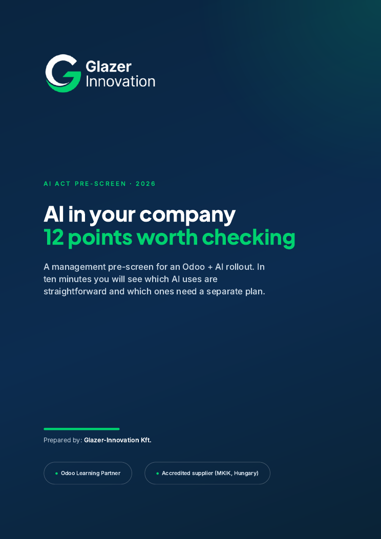 AI Act checklist — 12 points, 1 page