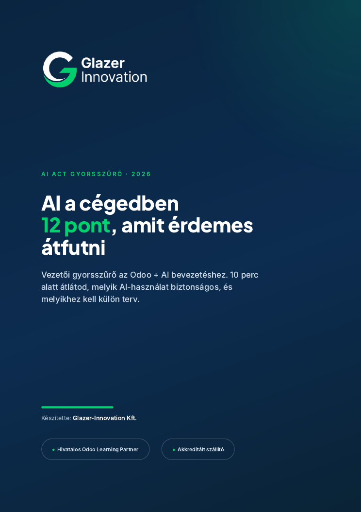 AI Act checklist — 12 pont, 1 oldal
