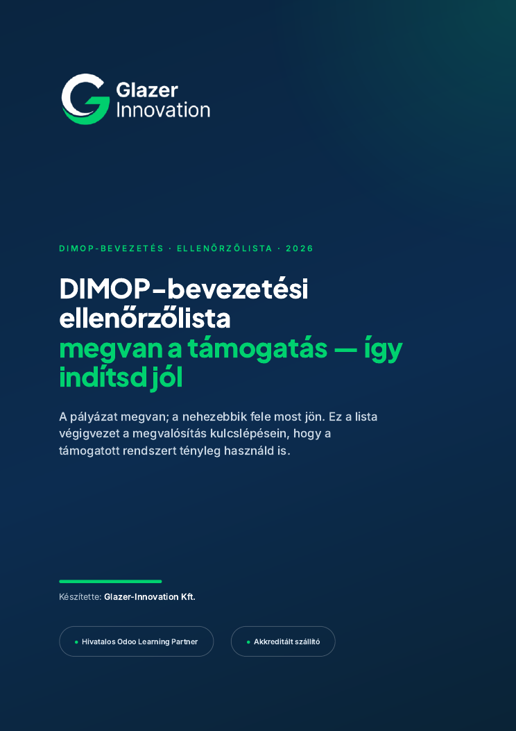 DIMOP-bevezetési ellenőrzőlista — 6 lépés magyar KKV-knak