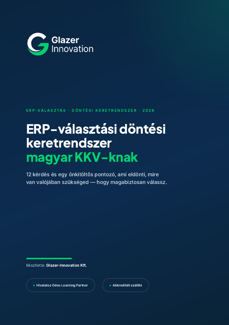 ERP-választási döntési keretrendszer — 12 kérdés magyar KKV-knak